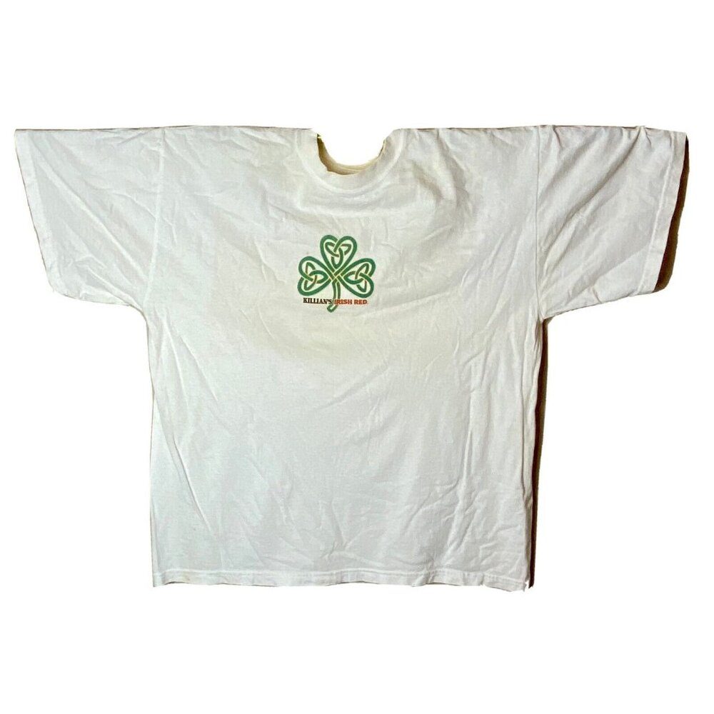 Vintage 90s George Killians Shirt Irish Red Adult XL Tee Gildan STAINED see pic